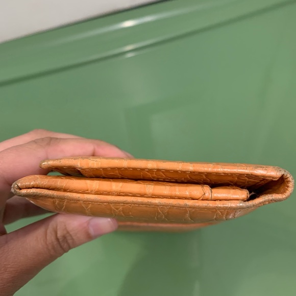 Salvatore Ferragamo Orange Leather Vara Ribbon Bifold Wallet - Picture 12 of 13